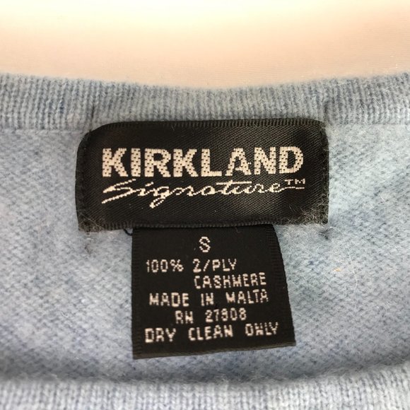 Kirkland Signature Blue Cashmere Sweater, Size Women's Small, Has Holes - Picture 4 of 8